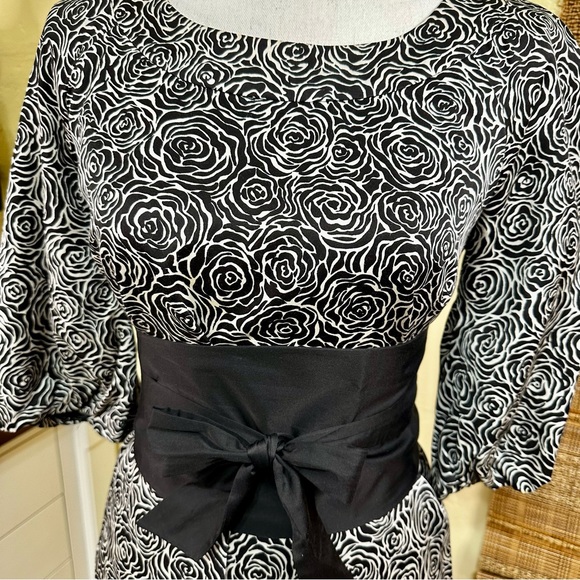 Lilly Pulitzer Rose Print Dress with Belt - Picture 2 of 8